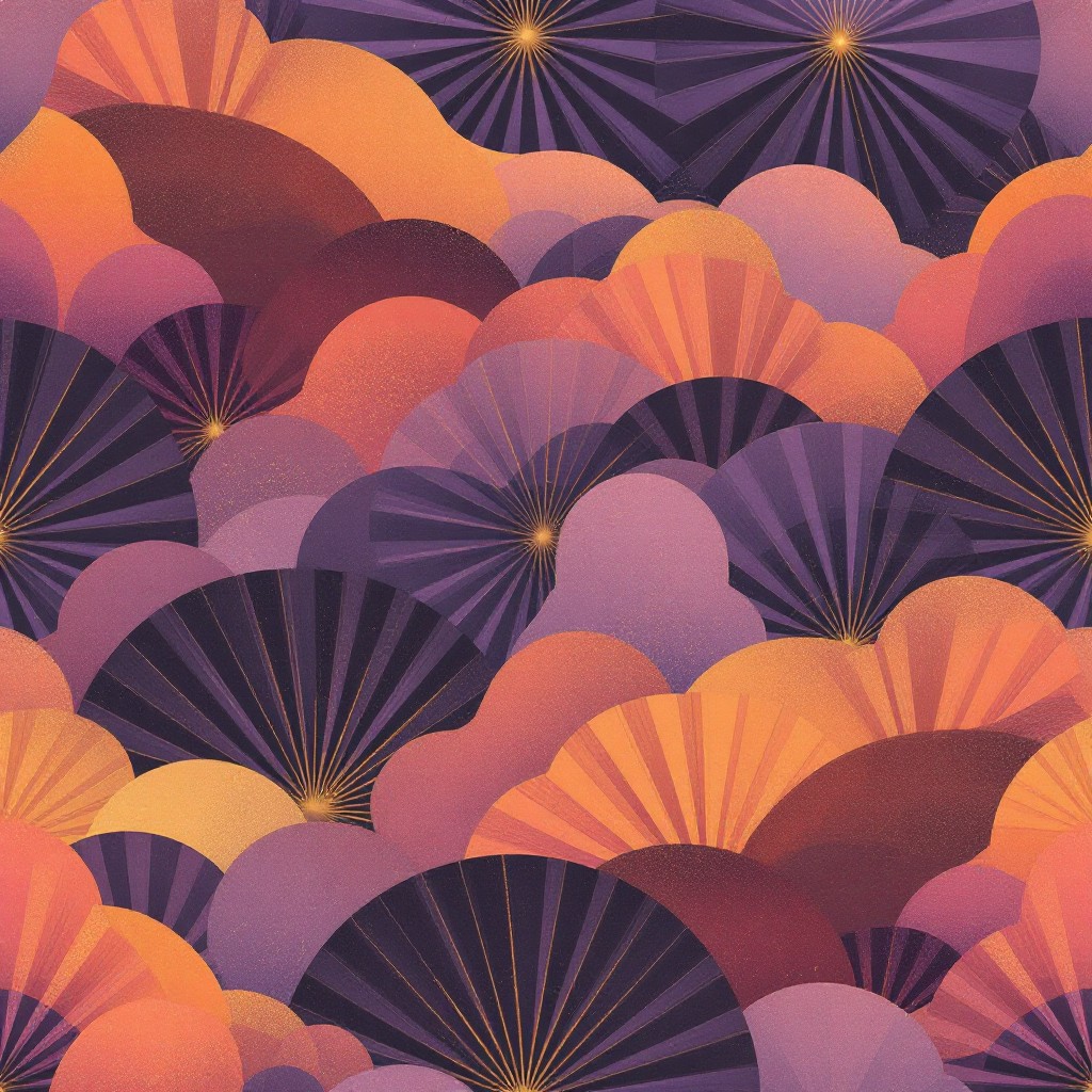 Free Sunset Fan Pattern Image - Geometric, Sunset, Oriental | Download ...