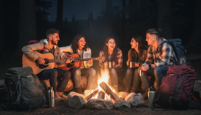 Free Campfire Friends Unite Image - Campfire, Backpackers, Friends ...