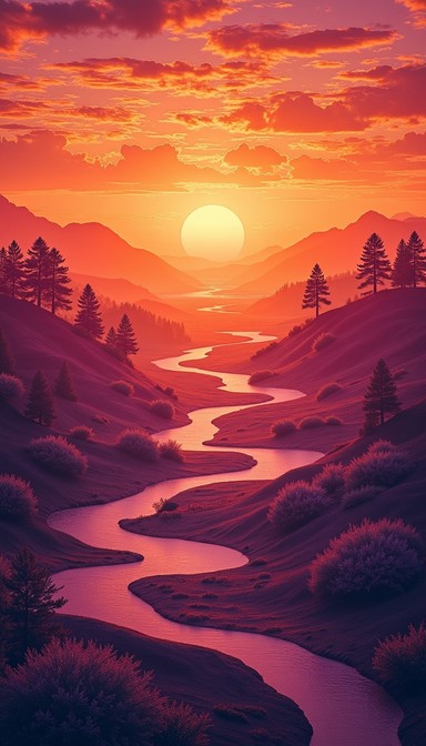 Free Sunset River Magic Image - Sunset, River, Purple | Download at ...