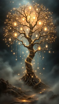 Lit Luster Tree Free Luminous Lantern Tree Image - Magical, Lanterns, Tree | Download ...