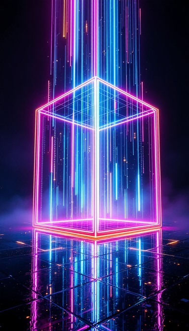 Free Neon Cube Vision Image - Neon, Cyberpunk, Futuristic | Download at ...