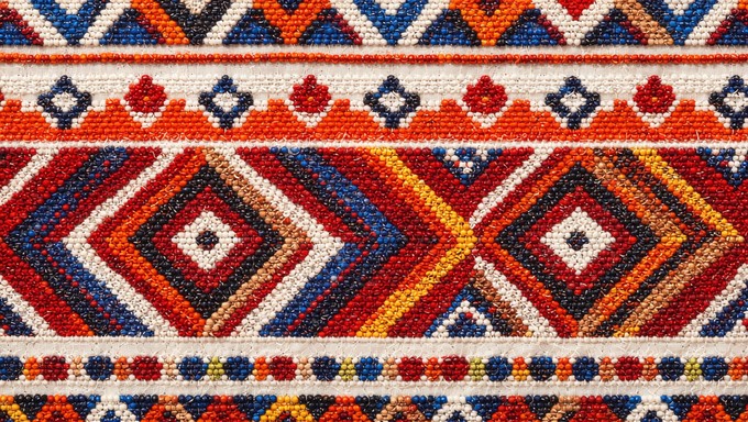 Free Vibrant Striped Beadwork Image - Geometric, Beadwork, Pattern ...