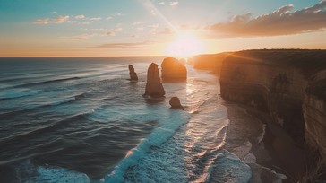 Free Sunset Coastal View Image - Sunset, Coast, Ocean | Download at ...