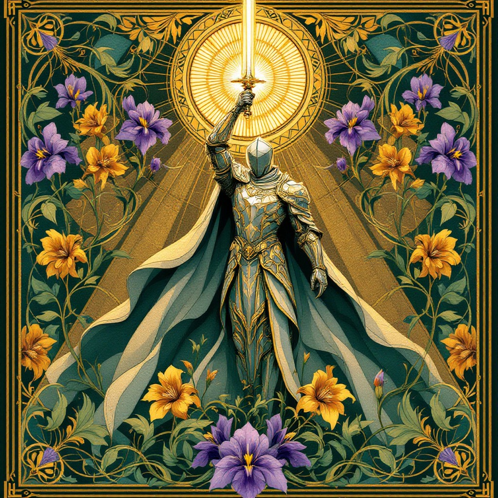 Free Digital Floral Knight Image - Knight, Warrior, Armor | Download at ...