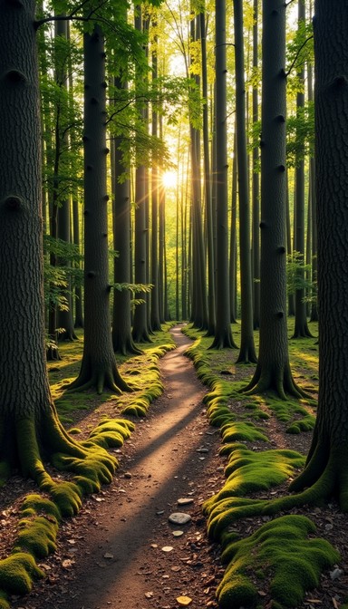 Free Sunlit Forest Path Image - Forest, Path, Sunlight | Download at ...