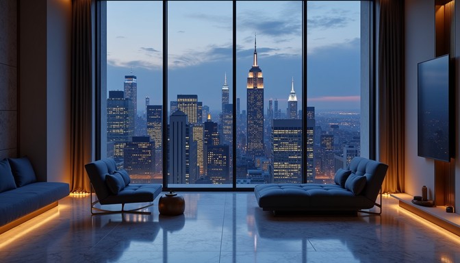 Free Skyline Living Space Image - Luxury, Skyline, Apartment | Download ...