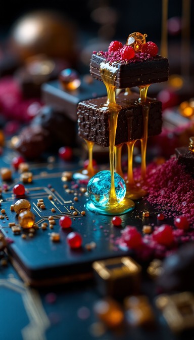 Free Edible Circuit Board Image - Dessert, Chocolate, Technology ...