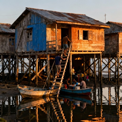 Stilted Community Free Stilt House Life Image - Stilt, Houses, Coastal | Download at ...