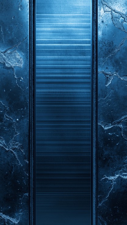 Metal Textears Vertical flowing metallic texture in steel blue showcases crystalline ...