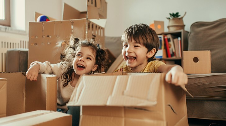Children With Box Free Joyful Children Reading Image | Download at StockCake