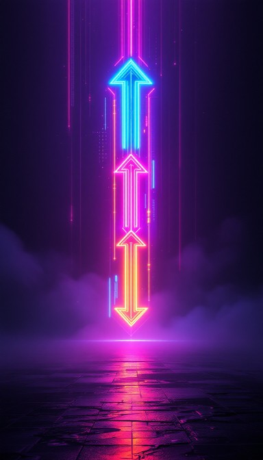 Free Neon Navigation Guide Image - Cyberpunk, Holographic, Futuristic ...