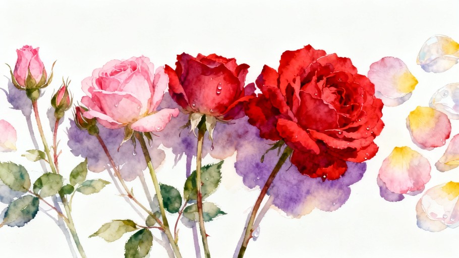 Free Roses In Bloom Image - Roses, Watercolor, Floral | Download at ...