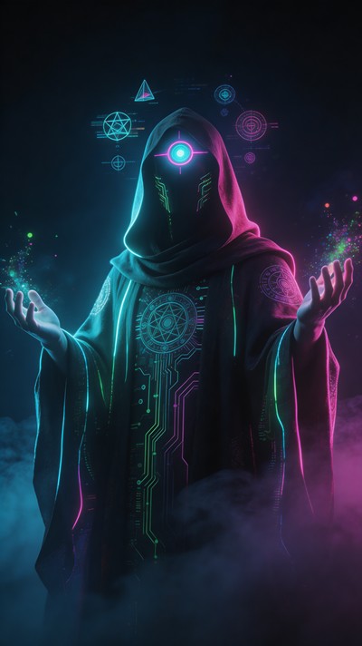 Free Neon Digital Shaman Image - Cyberpunk, Mystical, Neon | Download ...