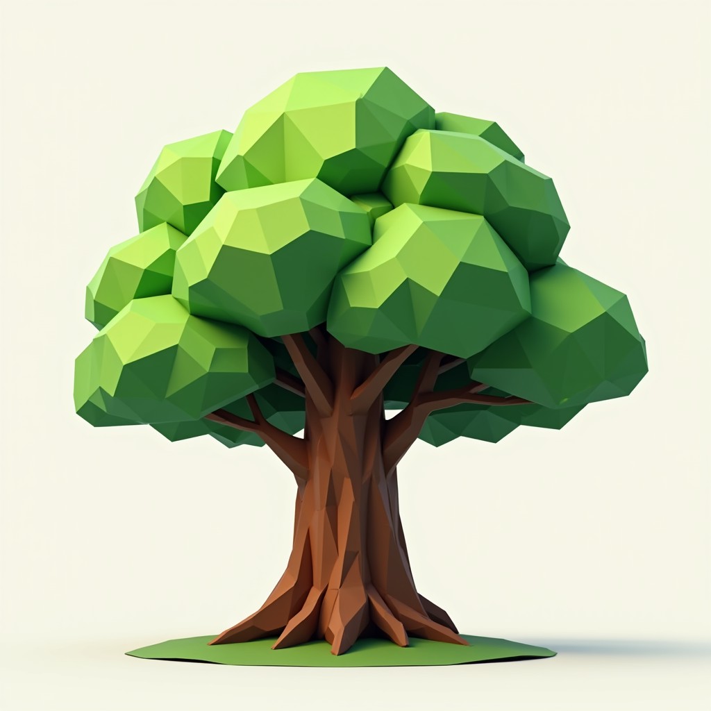Free Polygonal Green Tree Image - Tree, Geometric, Lowpoly | Download ...