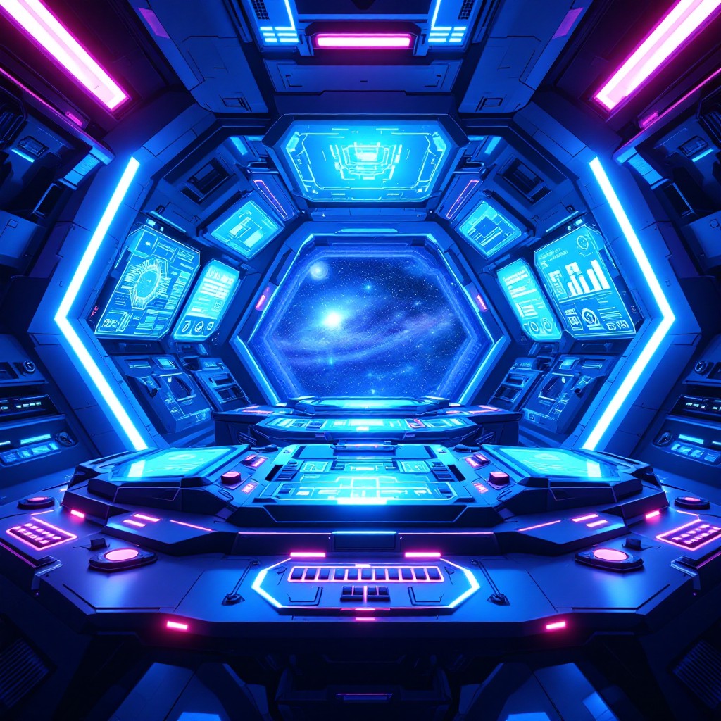 Free Futuristic Command Bridge Image - Spaceship, Futuristic, Hologram ...