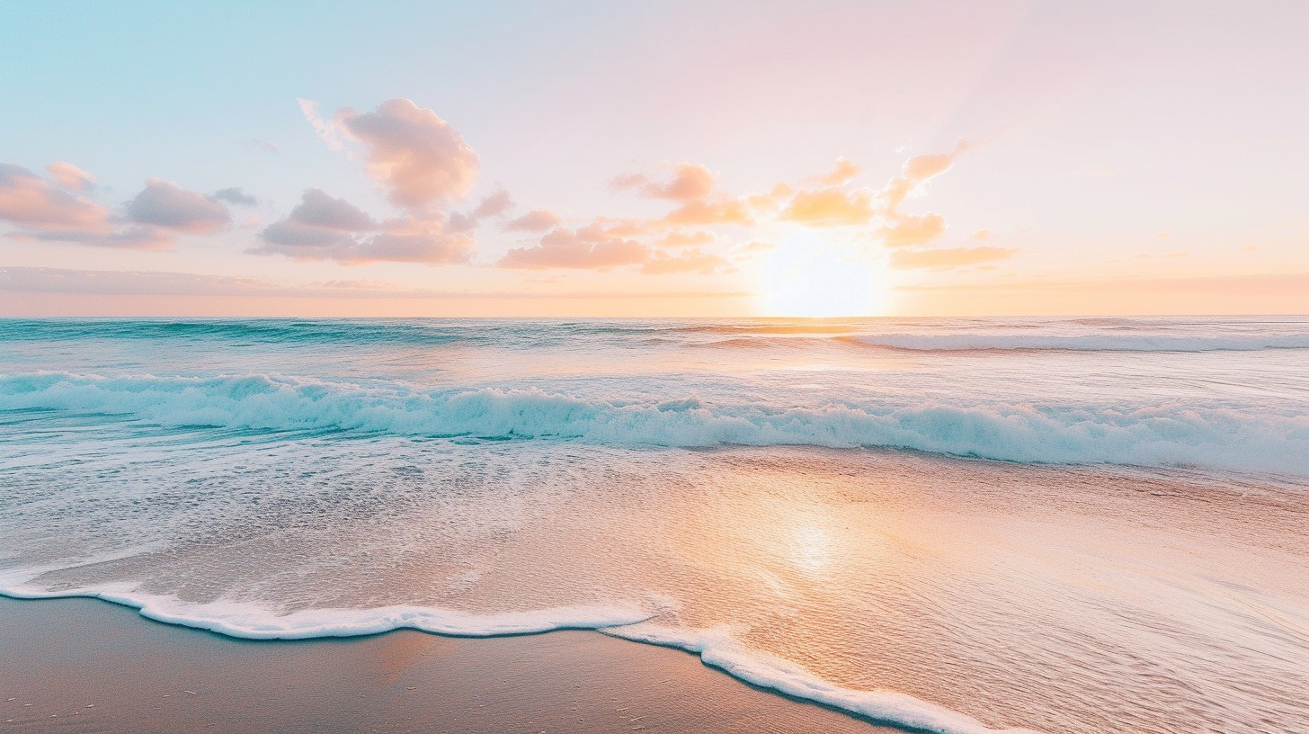 Free Sunset Beach Serenity Image - Sunset, Beach, Ocean | Download at ...