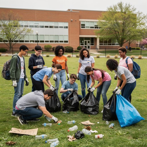Students Clean Drive Download Students Clean Schoolyard Image - Students, Teacher, Children ...