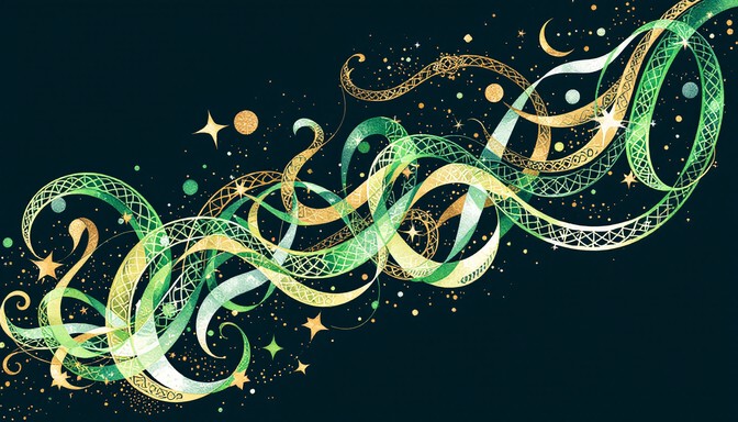 Celestial Ribbon Free Celestial Green Ribbons Image | Download at StockCake
