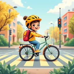 Free Safe Street Crossing Image - Bicycle, Safety, Crossing | Download ...