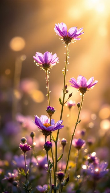 Free Sunlit purple flowers Image - Flowers, Purple, Sunlight | Download ...