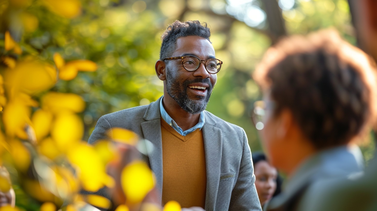 Free Joyful Outdoor Conversation Image - Conversation, Autumn, Laughter ...