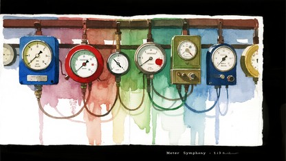 Free Colorful Meter Symphony Image - Watercolor, Meters, Gauges ...