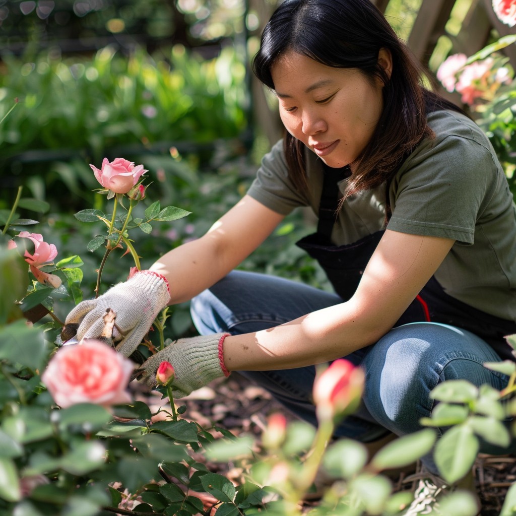 Free Gardening with Roses Image - Gardening, Woman, Roses | Download at ...