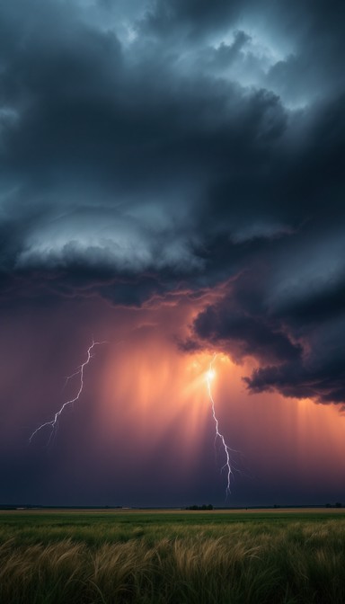 Free Lightning Strikes Prairie Image - Lightning, Storm, Thunder ...
