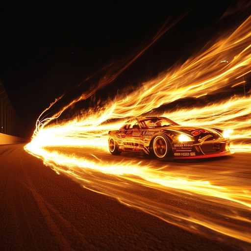 Free Fiery Night Ride Image - Race Car, Speed, Fire | Download at StockCake