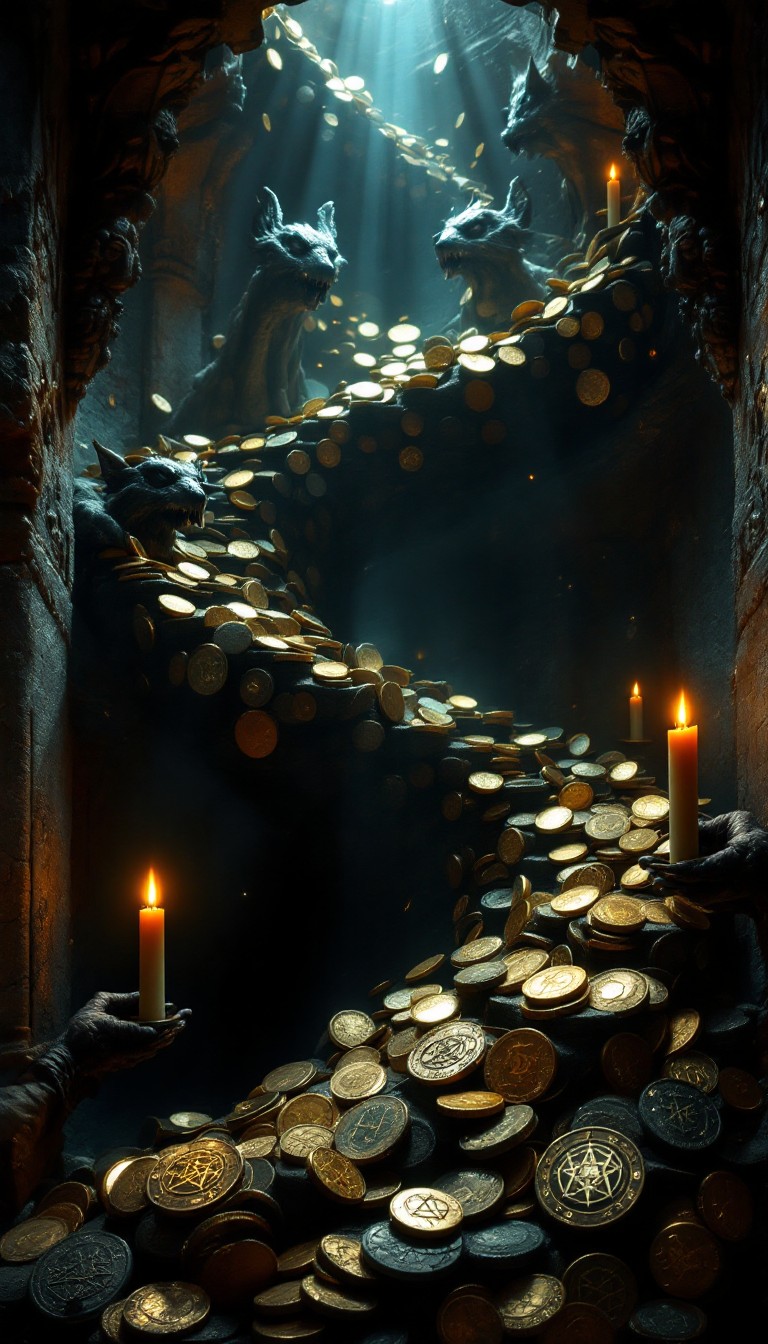 Free Spiraling Ancient Treasure Image - Gothic, Coins, Spiral ...