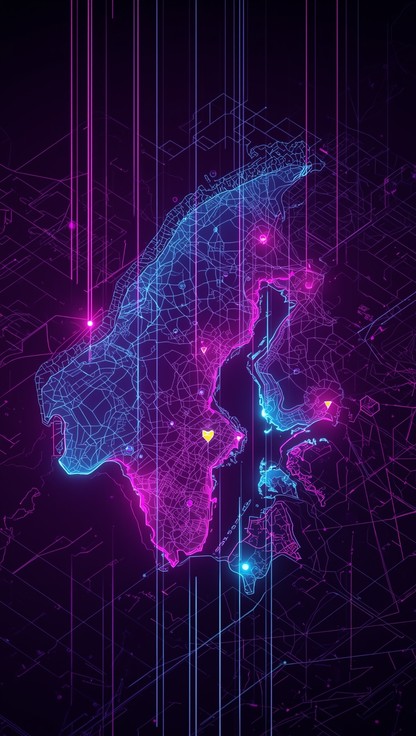 Free Neon America Map Image - Cyberpunk, Neon, Holographic | Download ...