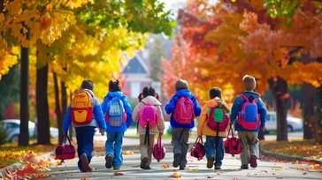 Free Autumn School Outing Image - Autumn, Children, School | Download ...