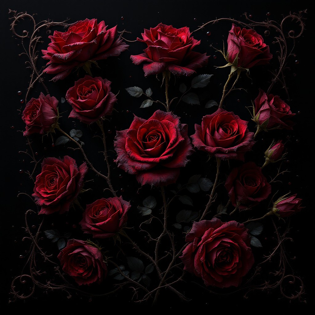 Gloomcore Roses Free Darkly Blooming Roses Image - Roses, Gothic, Crimson | Download at ...