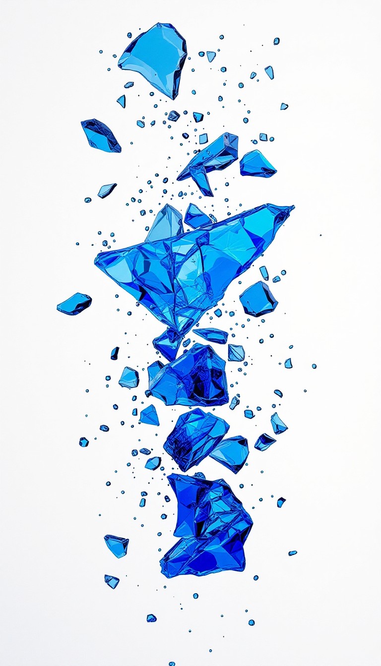 Free Prismatic Blue Shards Image - Glass, Shattered, Blue | Download at ...
