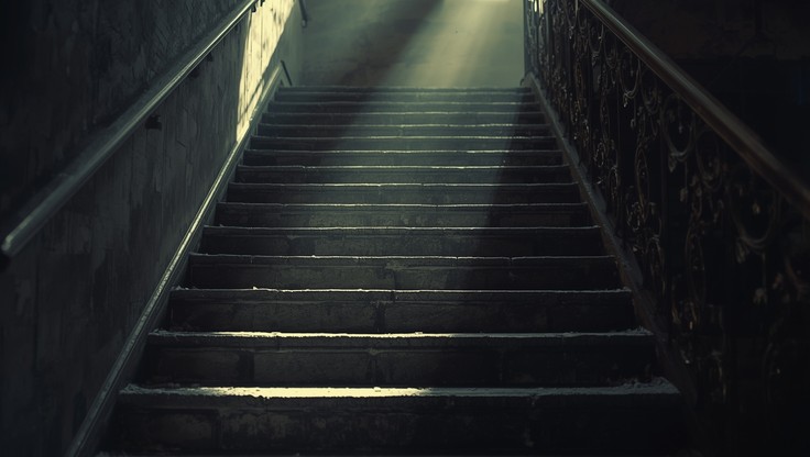 Two Shadows Stairs Free Shadowed Staircase Mystery Image - Stairwell, Abandoned, Concrete ...