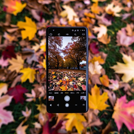 Free Autumn Through Screen Image - Autumn, Smartphone, Leaves ...