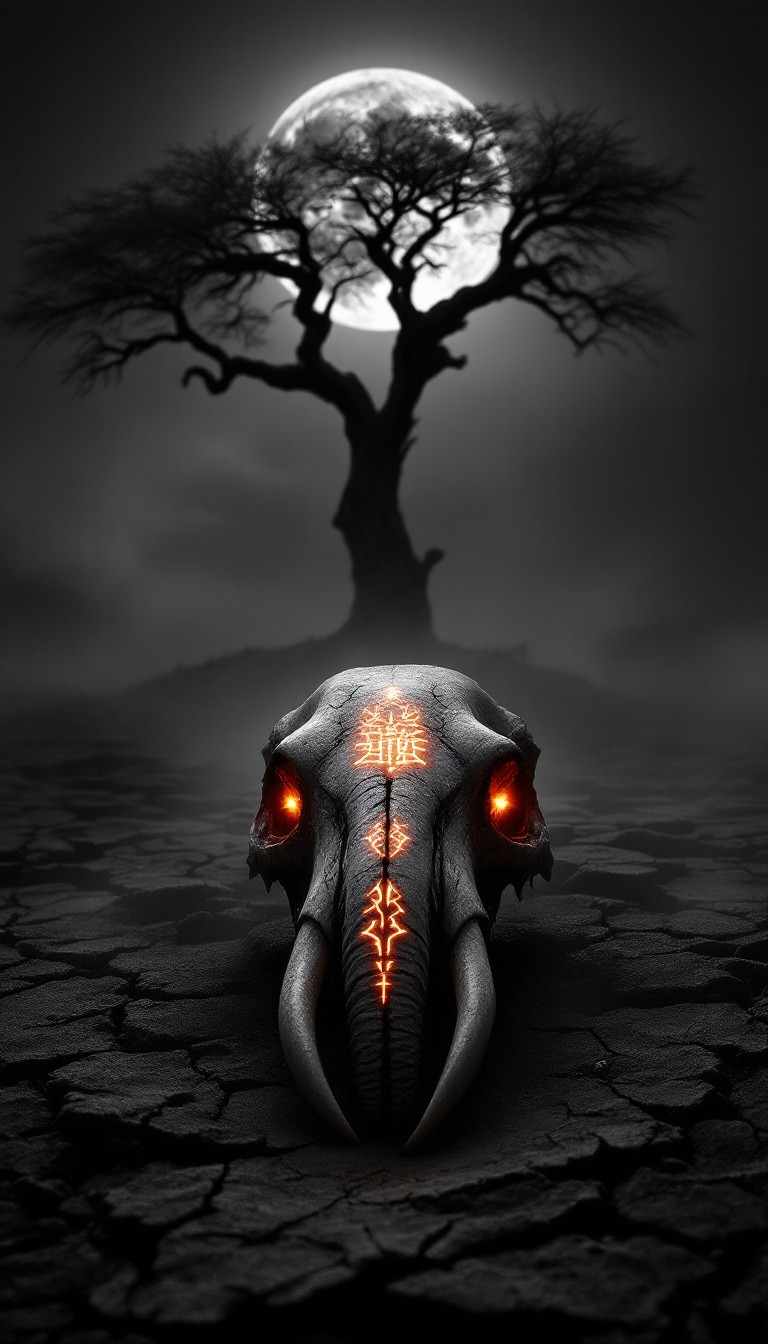 Skull Ritual Scene Free Moonlit Skull Ritual Image - Skull, Elephant, Gothic | Download at ...