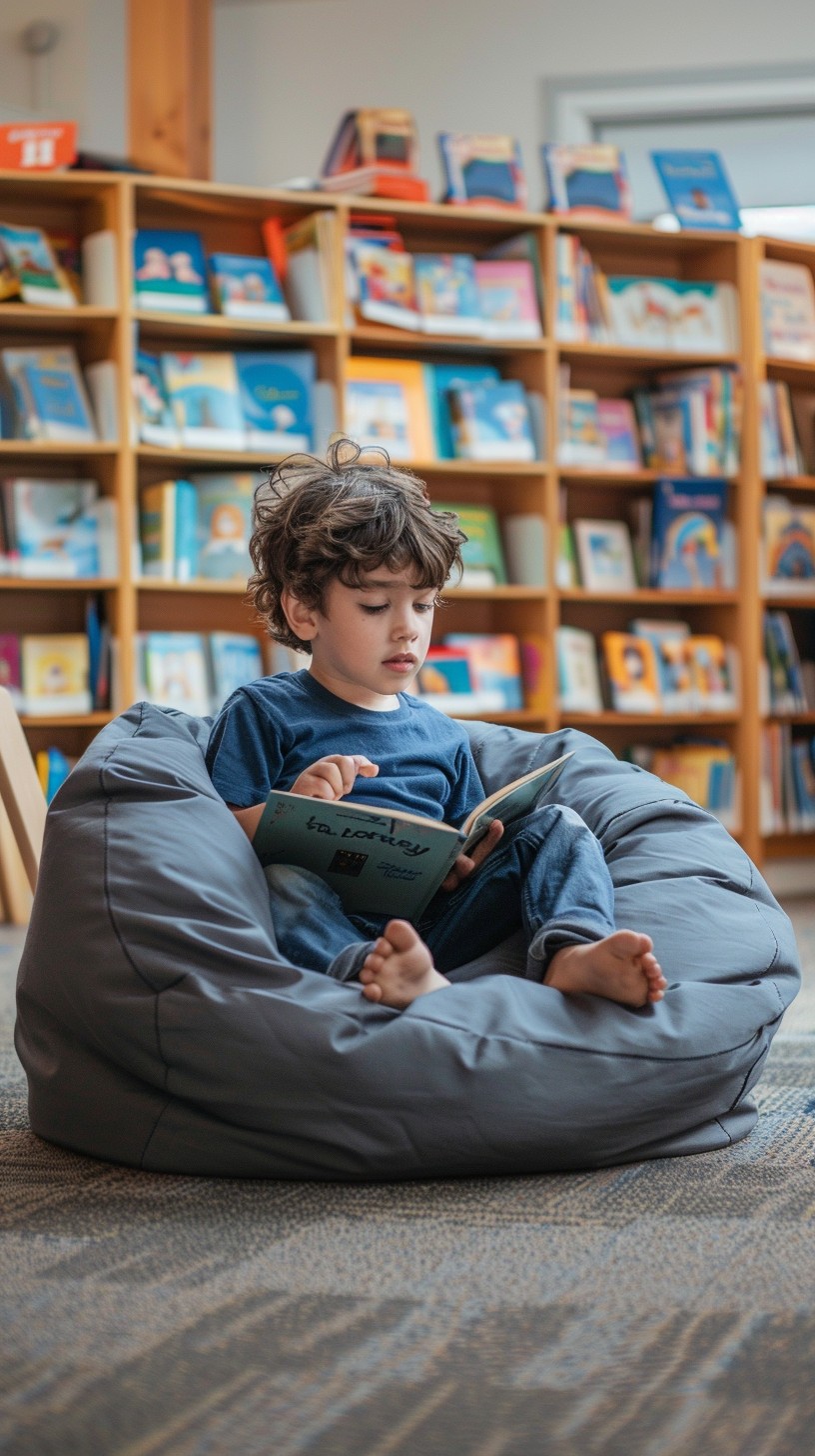 Library With Reading Free Reading in Library Photo - Reading, Library, Child | Download at ...