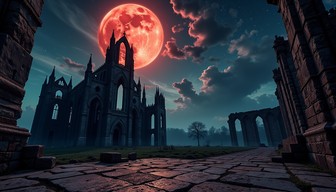 Free Blood Moon Cathedral Image - Gothic, Cathedral, Moon | Download at ...