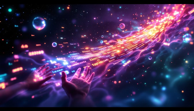 Space Time Code Visuals Free Code Becomes Universe Image - Code, Cosmic, Digital | Download at ...