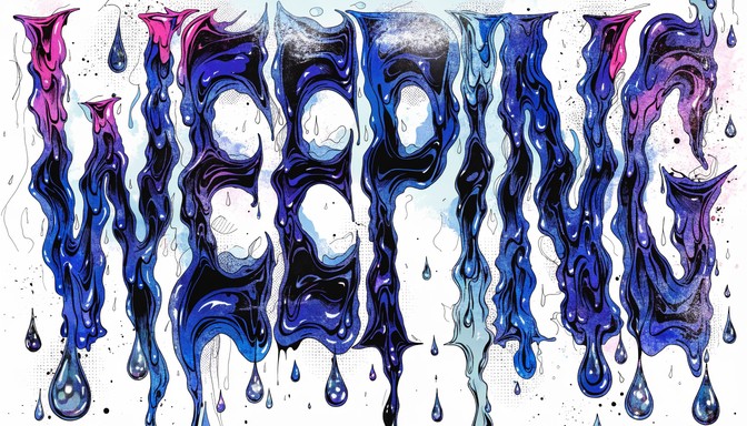 Tears Lettering Free Typography In Flux Image - Typography, Melting, Dripping ...