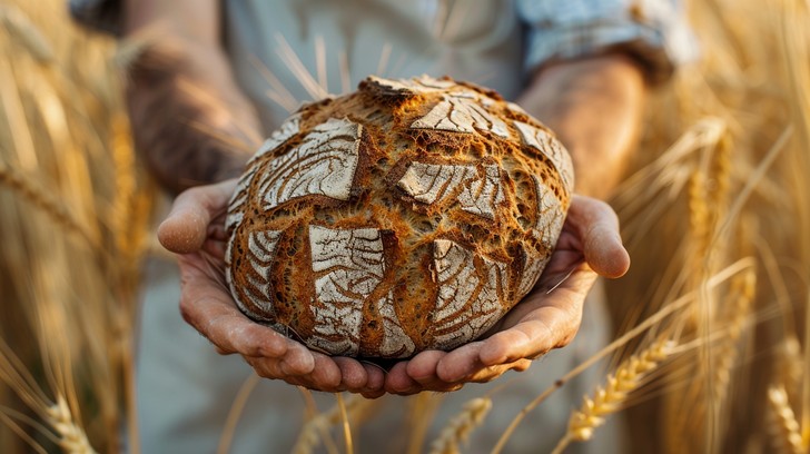 Free Holding Artisan Bread Image - Bread, Wheat, Farmer | Download at ...