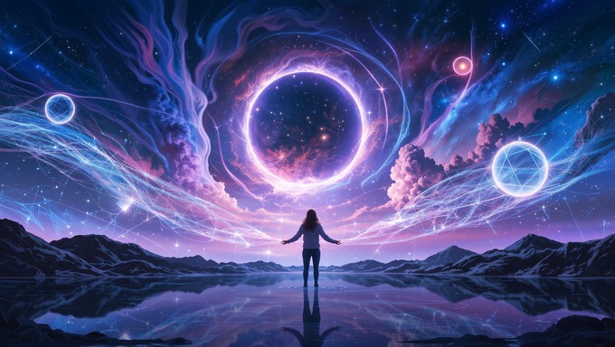 Free Cosmic Human Connection Image - Cosmic, Nebula, Silhouette ...