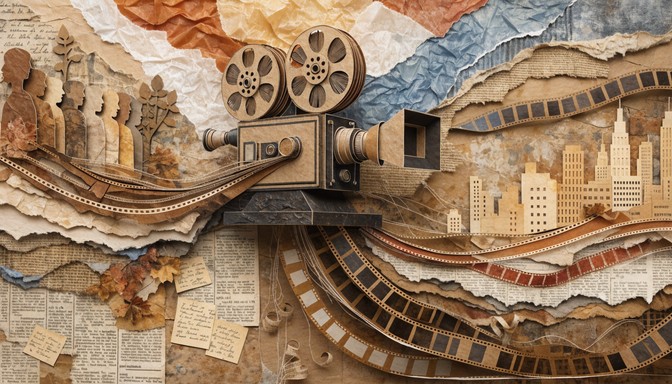 Free Papercraft Cinema Dreams Image - Papercraft, Collage, Illustration ...