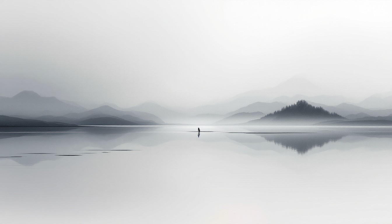 Free Tranquil Gray Reflections Image - Watercolor, Minimalist ...