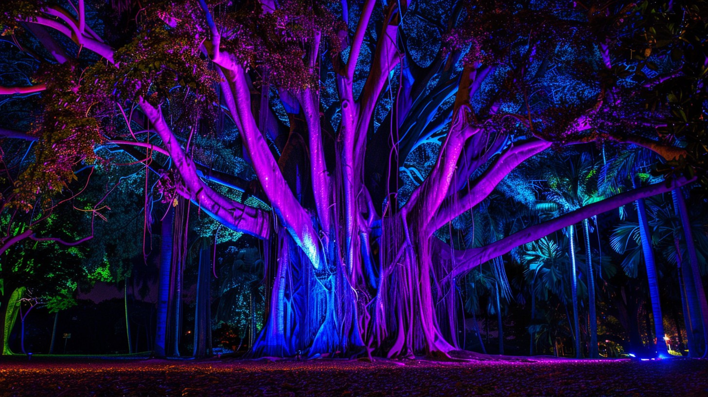 Free Illuminated Night Tree Image - Tree, Illuminated, Night | Download ...