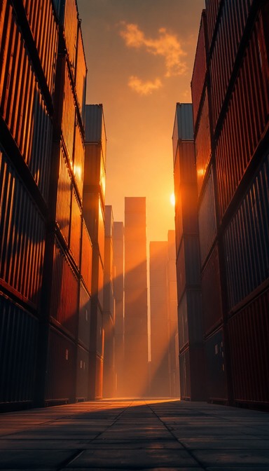Steel Containers Rise Free Industrial Golden Canyon Image | Download at StockCake