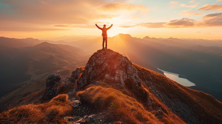 Free Triumphant Mountain Summit Image - Mountain, Sunrise, Triumph ...