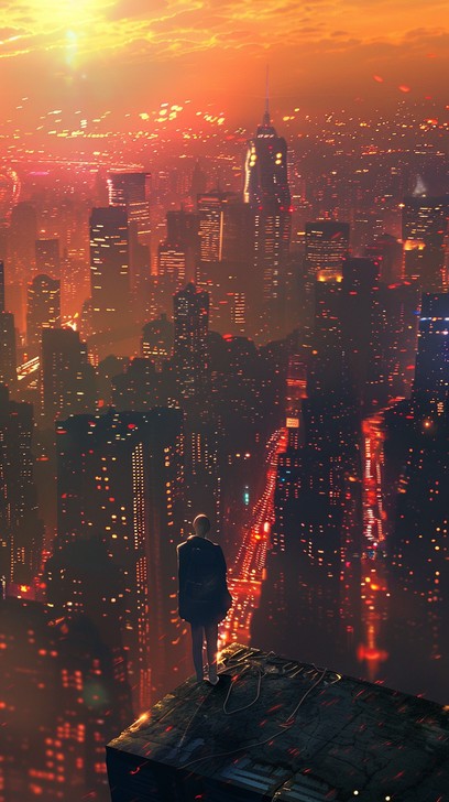 Free Cityscape Sunset Dream Image - Cityscape, Sunset, Silhouette ...