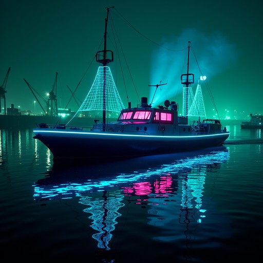 Free Neon Harbor Vessel Image - Cyberpunk, Neon, Futuristic | Download ...